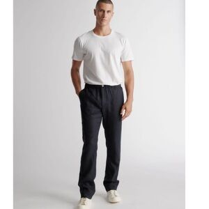 NEW Quince 100% European Linen Pants Black Men’s Size M NWOT Minimalist Capsule